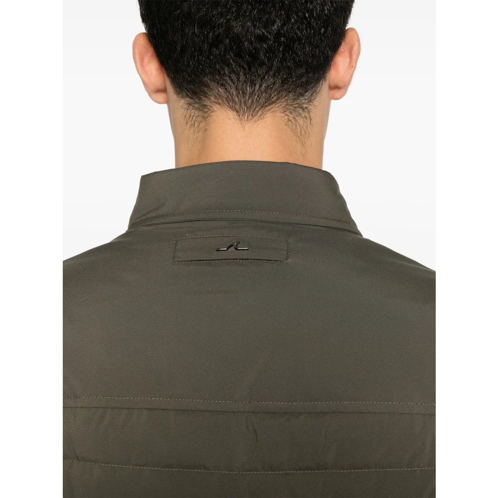 PAUL & SHARK Polyester Rits Front Down Jacket Green Heren