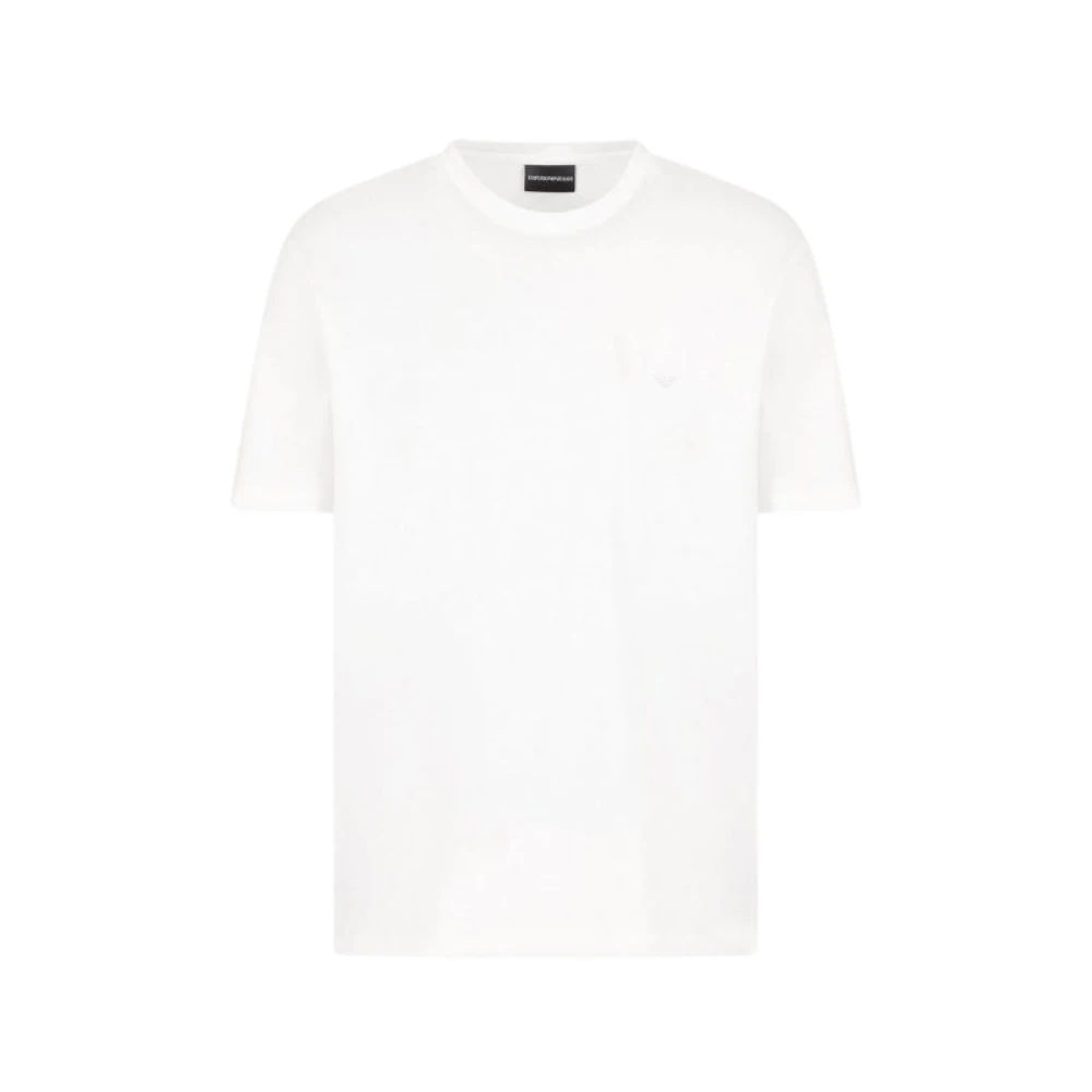 Emporio Armani Men's White T-Shirts, Xl, - Tops > T-Shirts