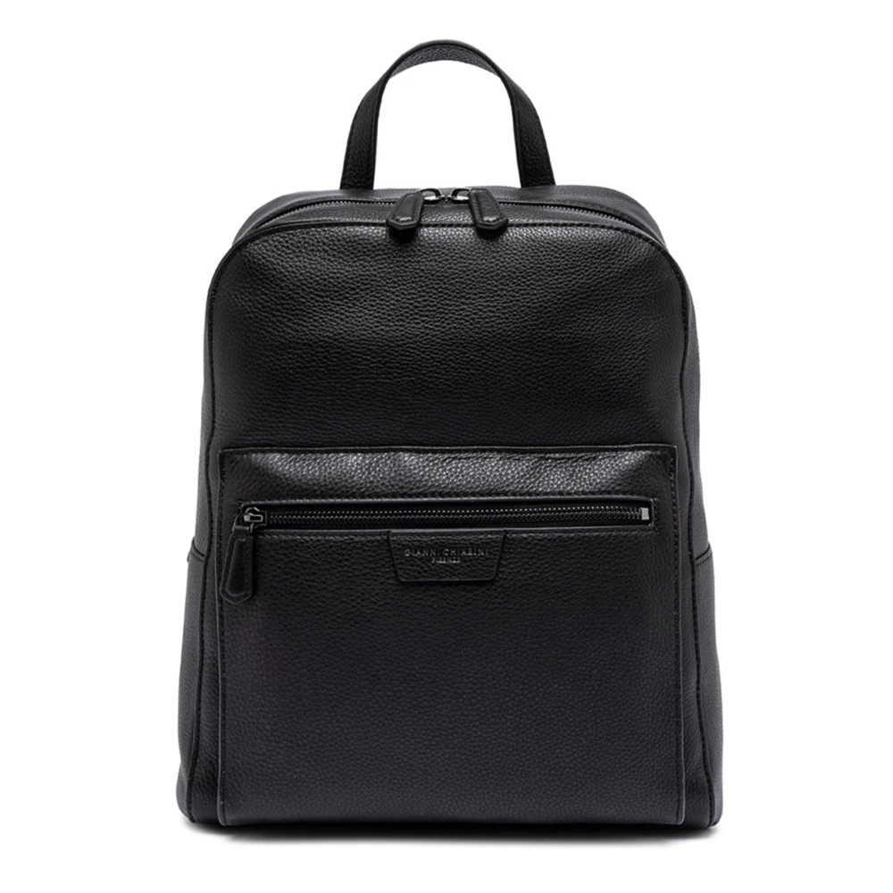 Gianni Chiarini Zwarte Florence Leren Handtas Black Heren