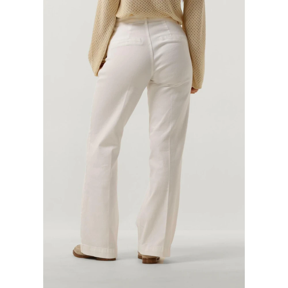 My Essential Wardrobe Witte Straight Leg Jeans Laramw Pant White Dames