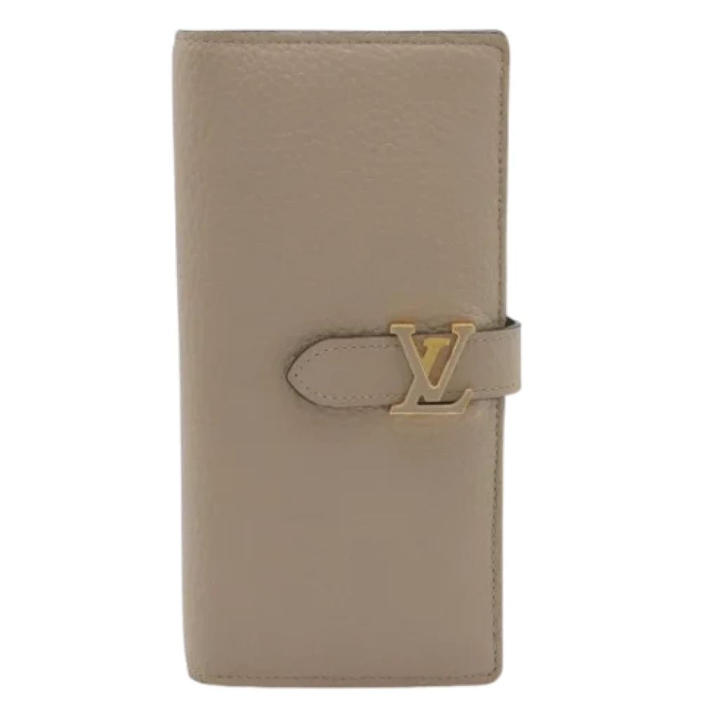 Louis Vuitton Vintage Pre-owned Leather wallets Beige Dames
