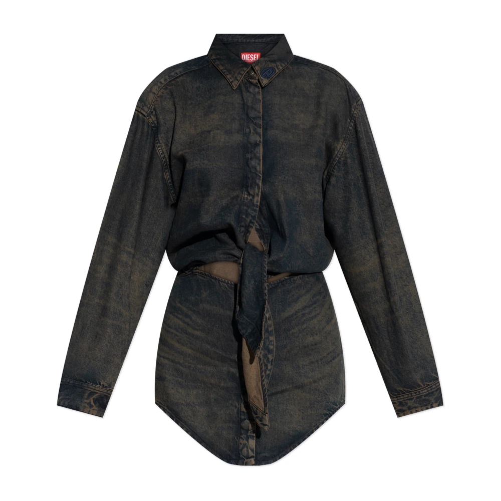 Diesel Vrouw Blauw Kleedjes Dames, S, Denim, Jurk De-Susan-S