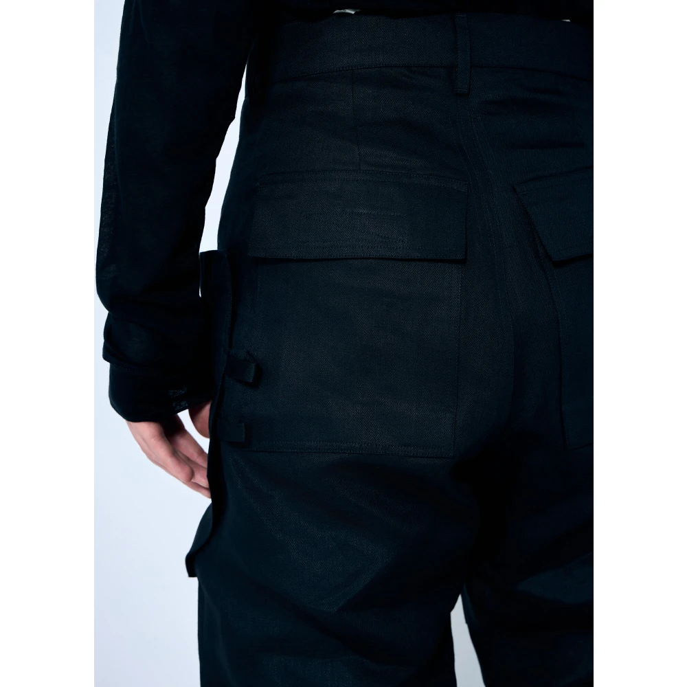Rick Owens Gestructureerde cargobroek Black Heren