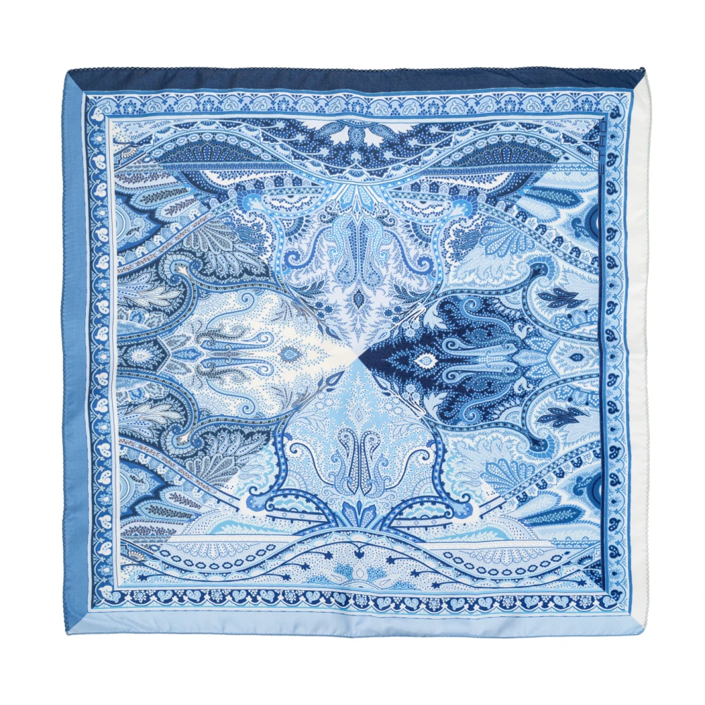 ETRO Zijden pochet Blue Heren