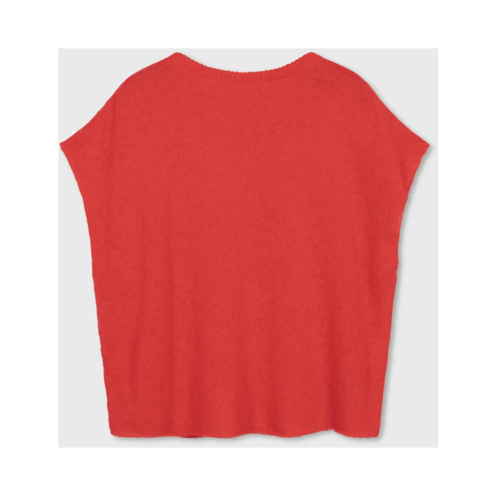 10Days Poppy Red Dun Gebreide Trui Red Dames