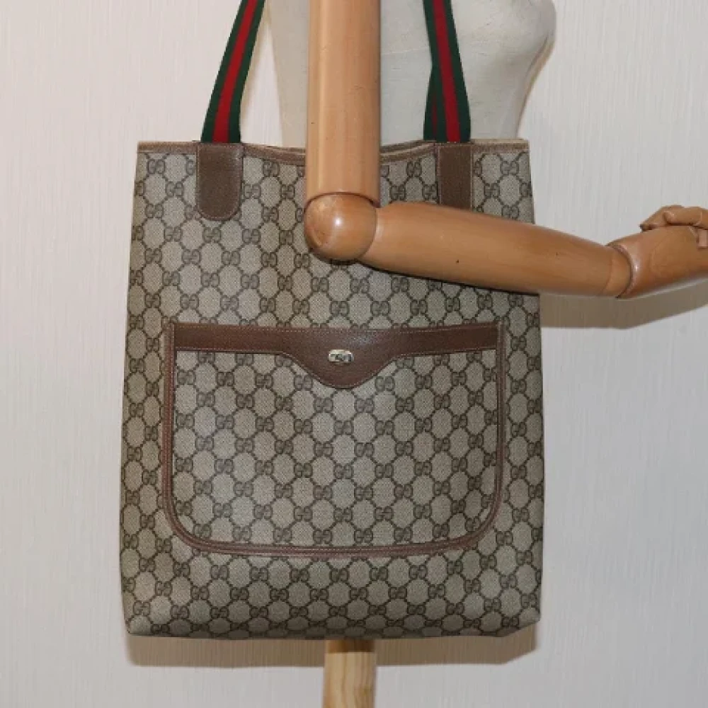 Gucci Vintage Pre-owned Canvas gucci-bags Beige Dames