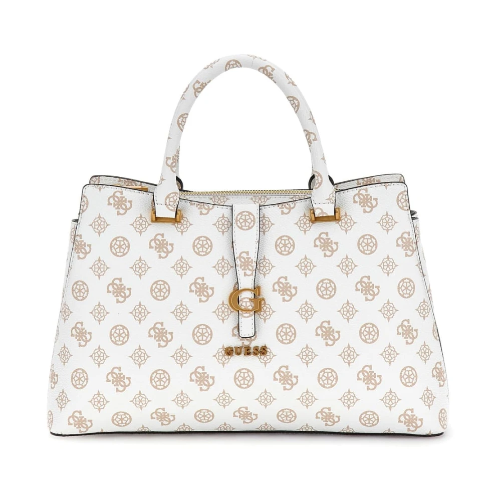 Guess Witte Logo Drievaks Schoudertas White Dames