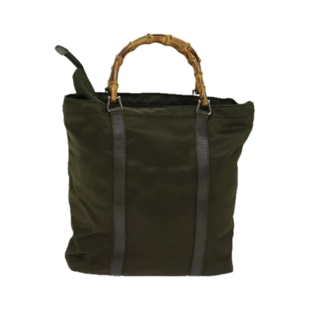 Gucci Vintage Pre-owned Nylon handbags Green Dames