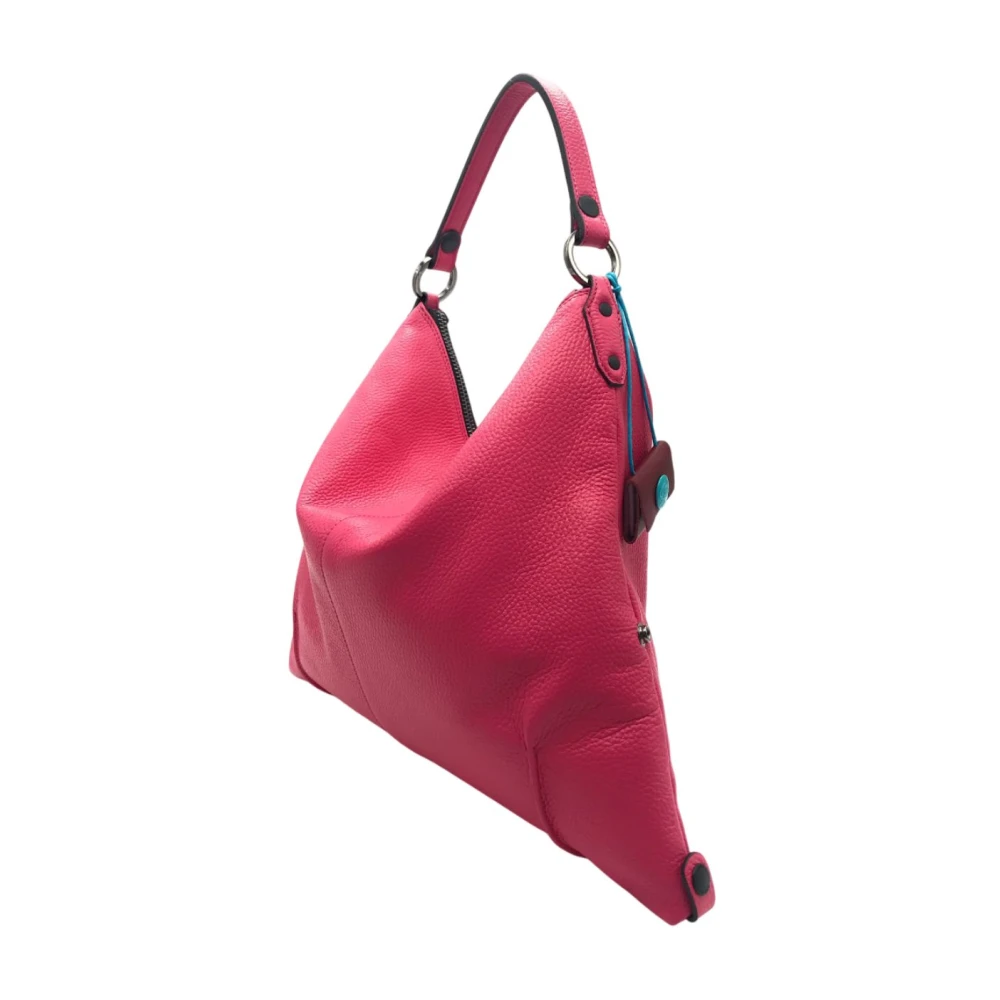 Gabs Leren schoudertas met ritssluiting Pink Dames