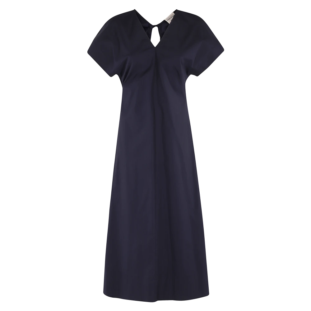 Semicouture Elegante Bloemenjurk Blue Dames