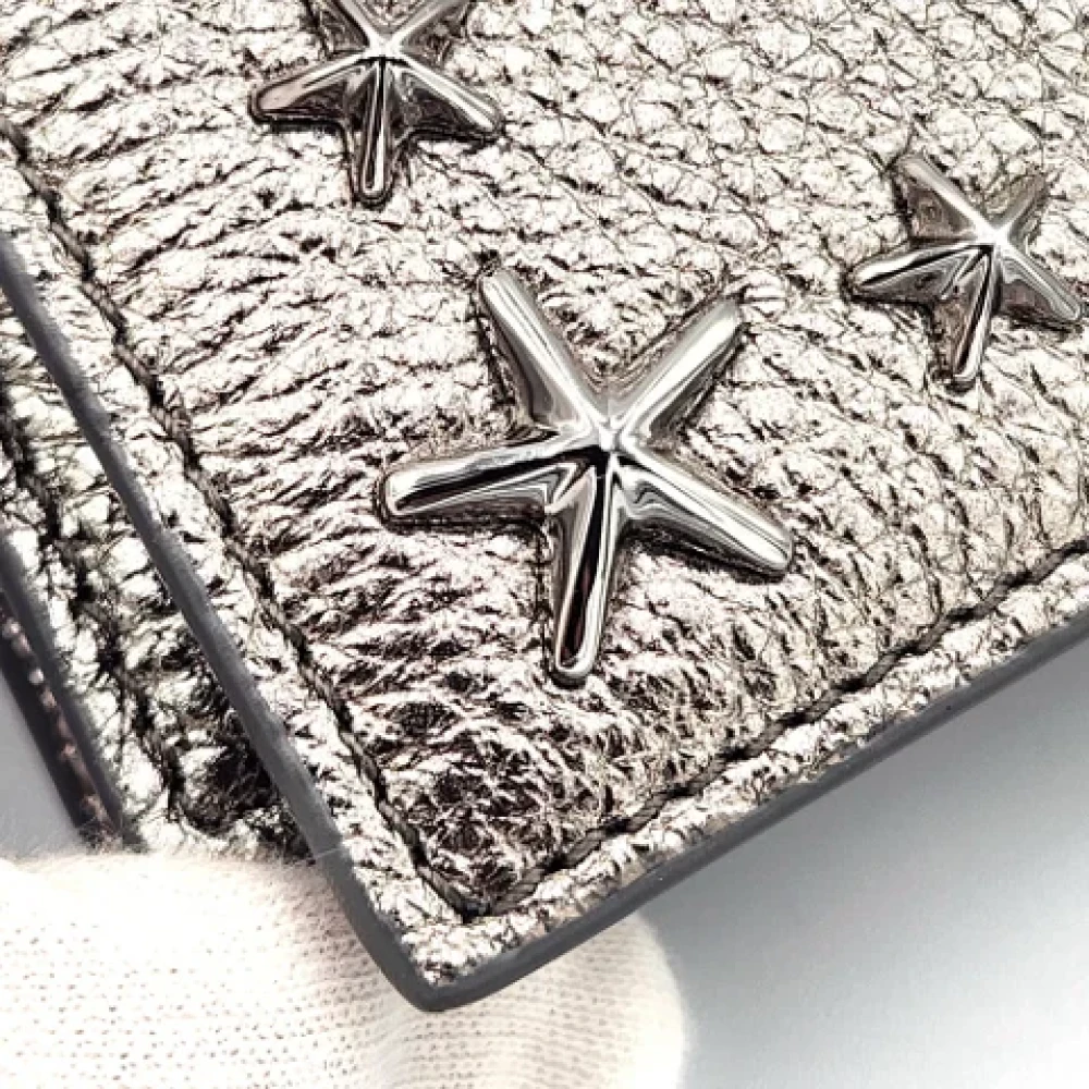 Jimmy Choo Pre-owned Leather wallets Gray Dames