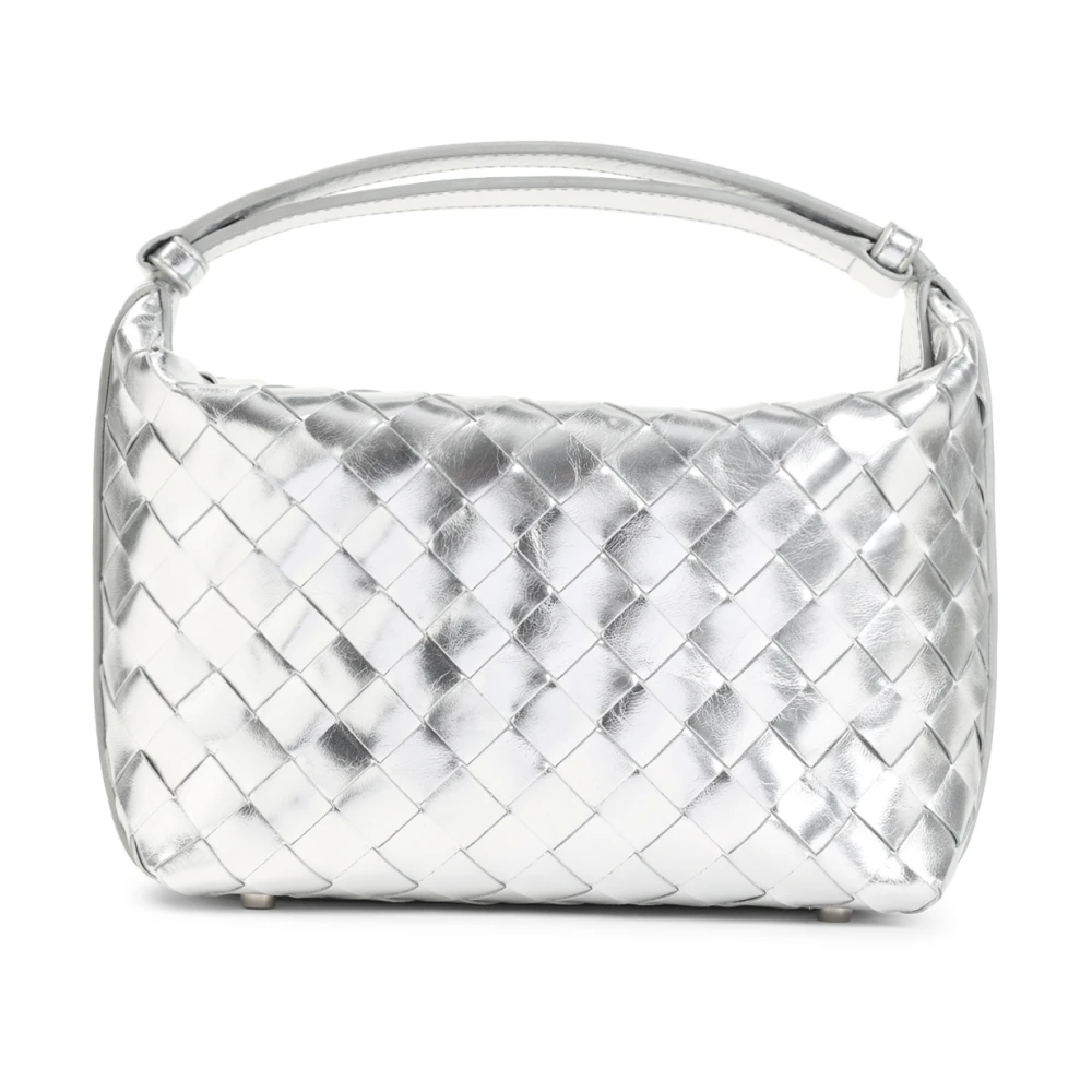 Bottega Veneta Zilveren Wallace Mini Tas Kerstcapsule Gray Dames