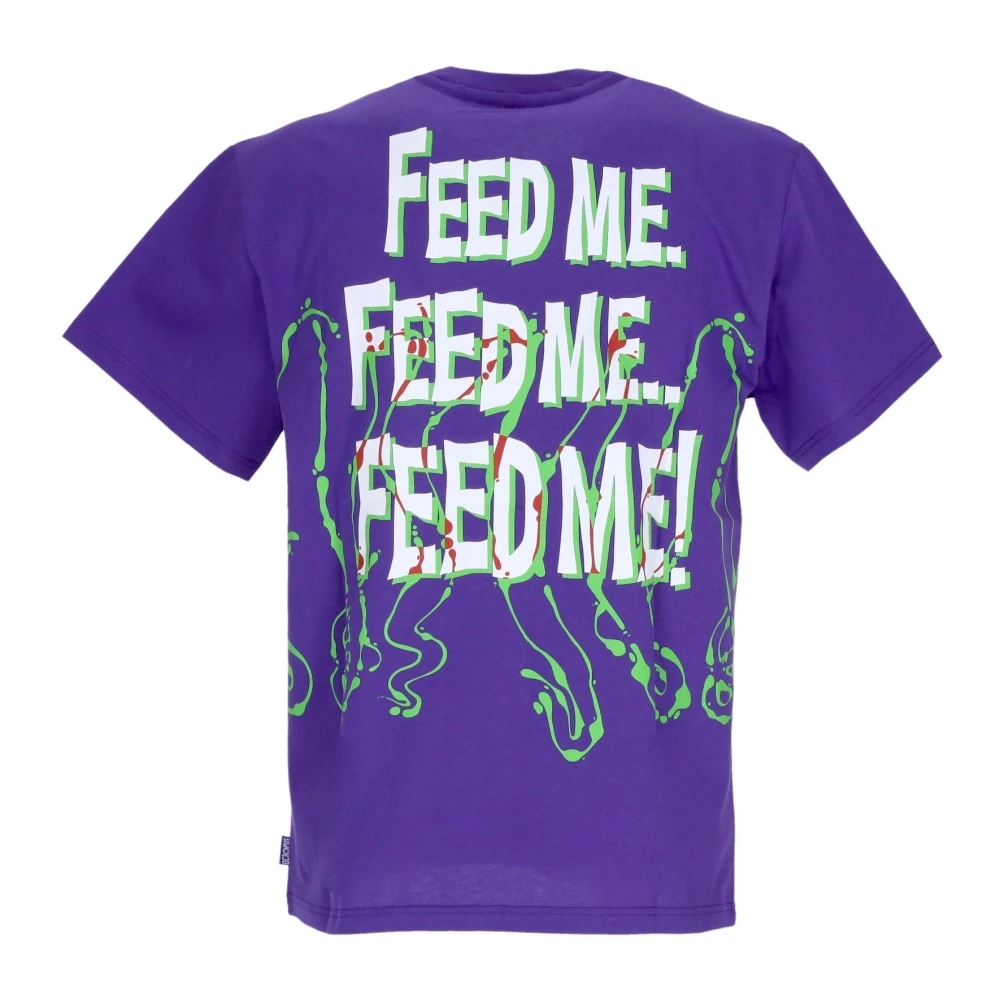 Octopus Paarse Heren Tee met Feed Mee Print Purple Heren