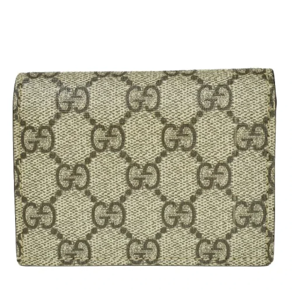 Gucci Vintage Pre-owned Cotton wallets Beige Dames