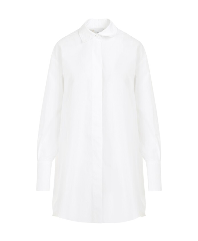 robe-chemise-mini-en-coton-blanc