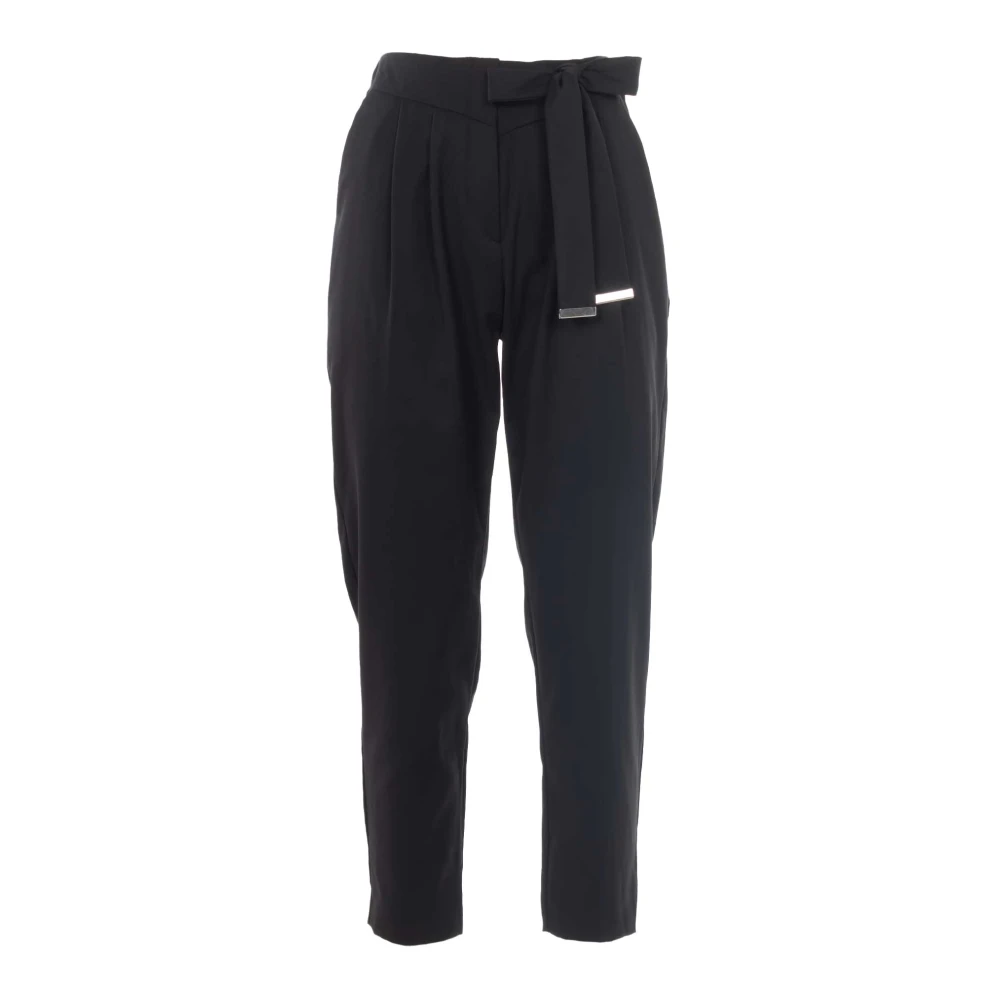 RINASCIMENTO Zachte broek met riem Black Dames
