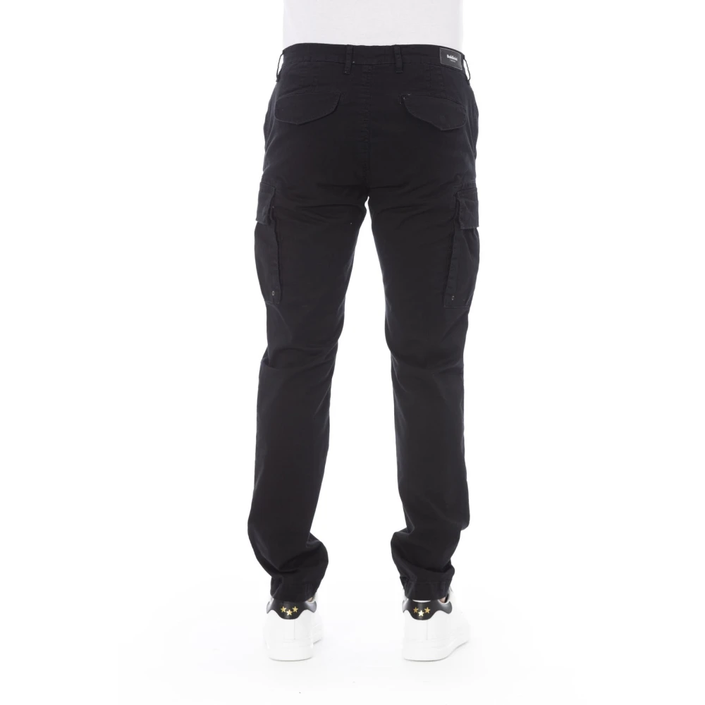 Baldinini Cargo Broek Effen Kleur Trendy Black Heren