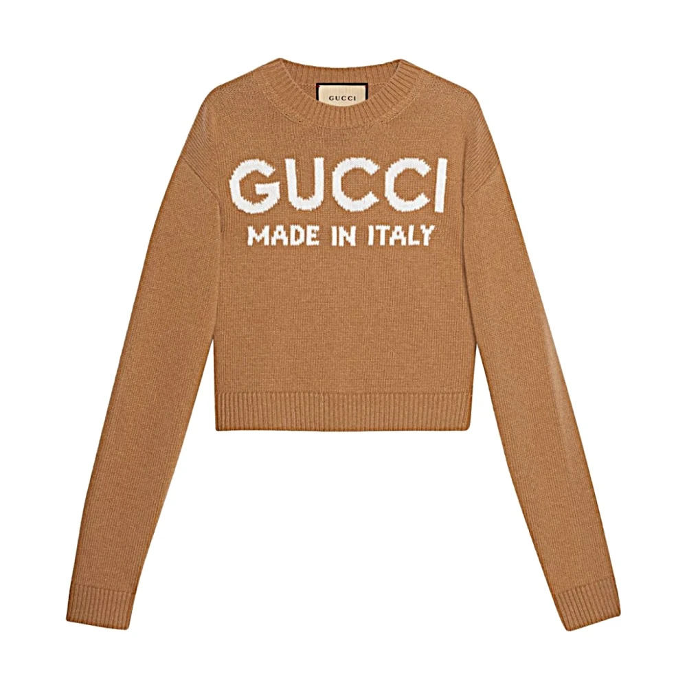 Gucci Stijlvolle Gebreide Top Beige Dames