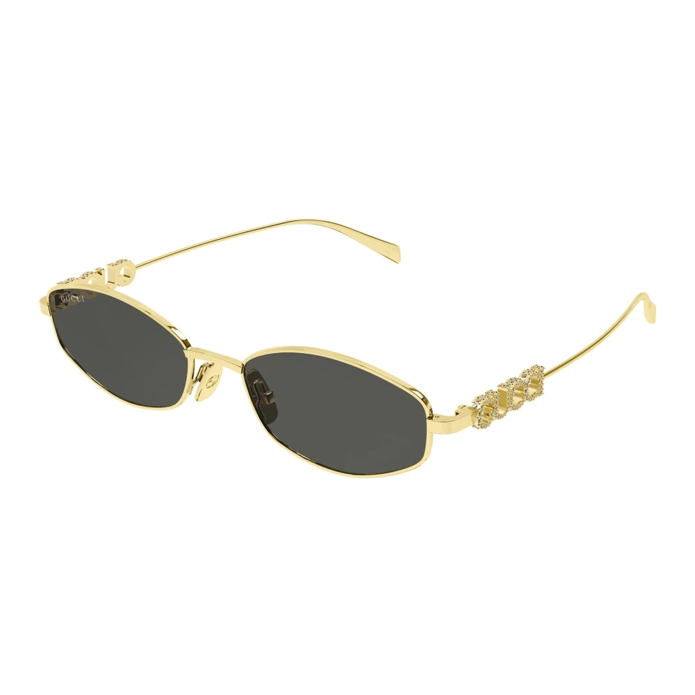 Gucci Women's Yellow Oval Frame Sunglasses - Sunglasses - 55 Mm - Accessories