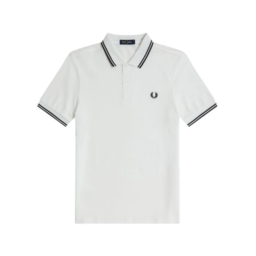 Fred Perry Men's White Polo Shirts, 2XL, Classic Polo Shirt