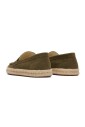 chaussures-elegantes-en-daim-vert-fonce