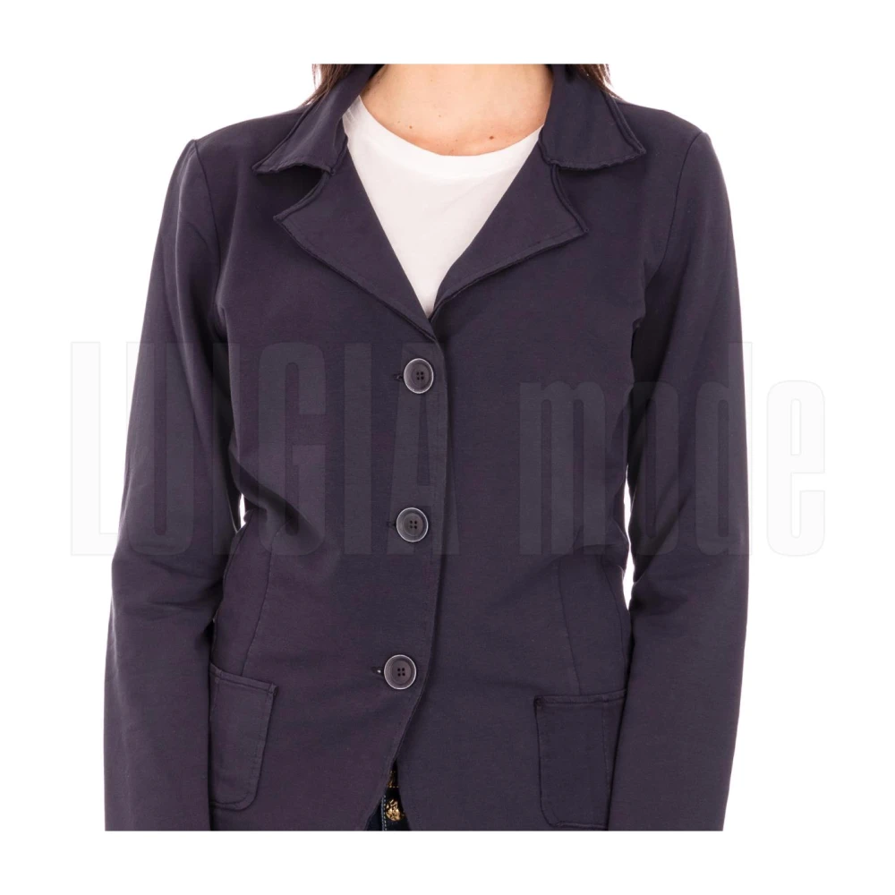 Alpha Studio Dames Jersey Cardigan Blue Dames
