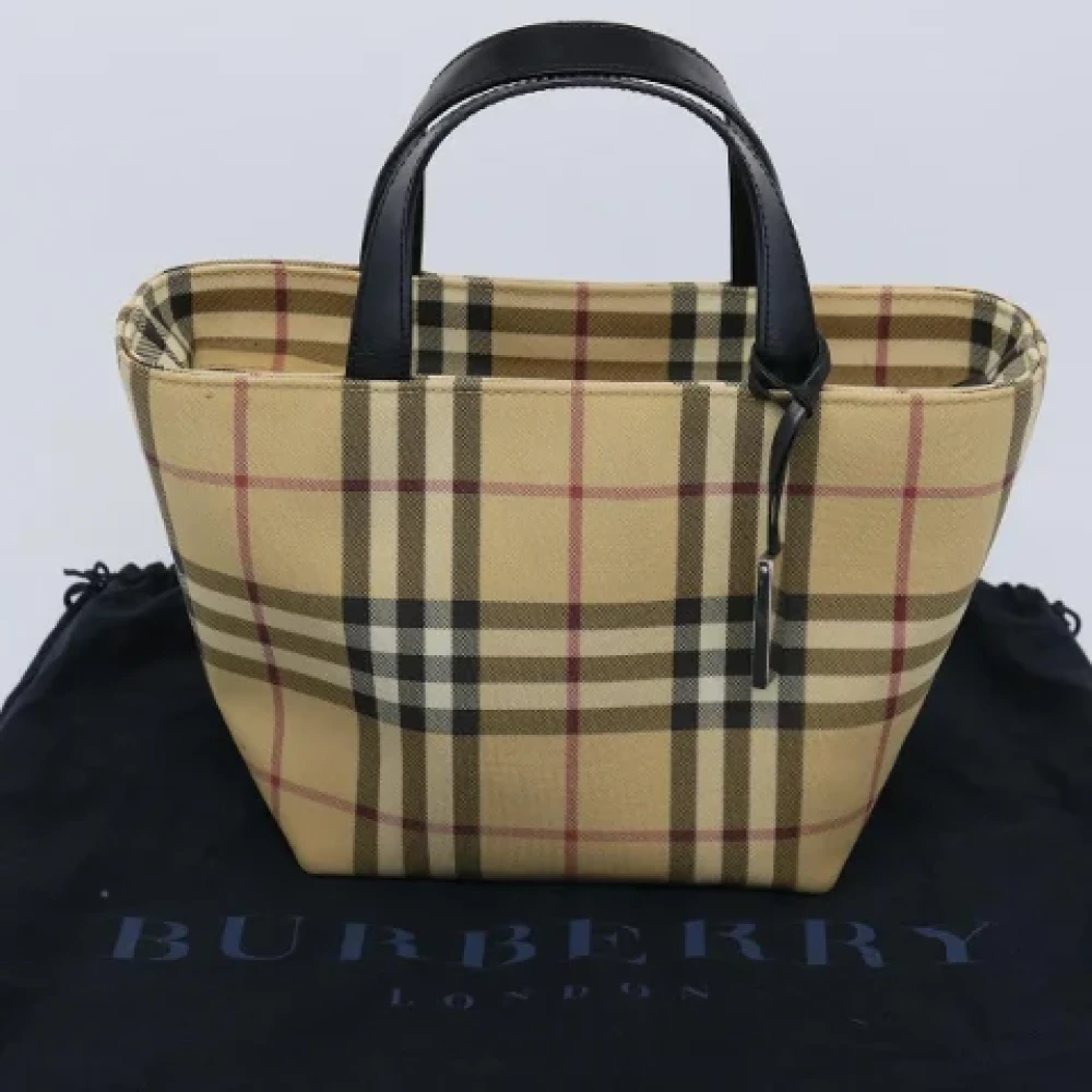 Burberry Vintage Pre-owned Coated canvas handbags Beige Dames