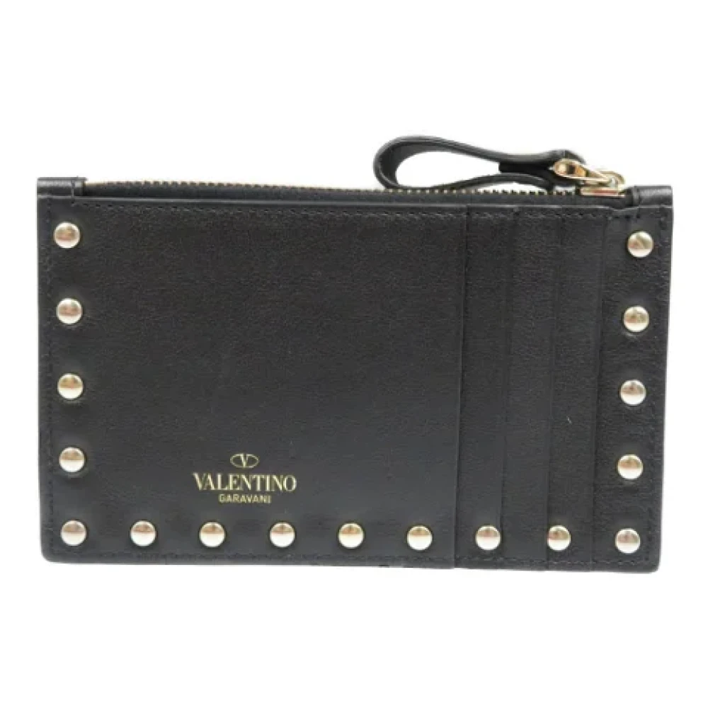 Valentino Vintage Pre-owned Leather wallets Black Dames