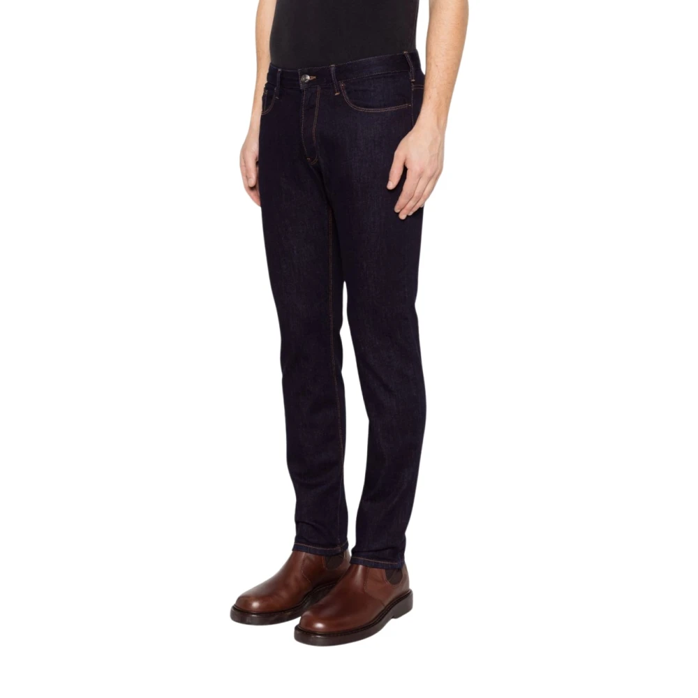 Emporio Armani Herr Blå Jeans W34, Slim-Fit Jeans