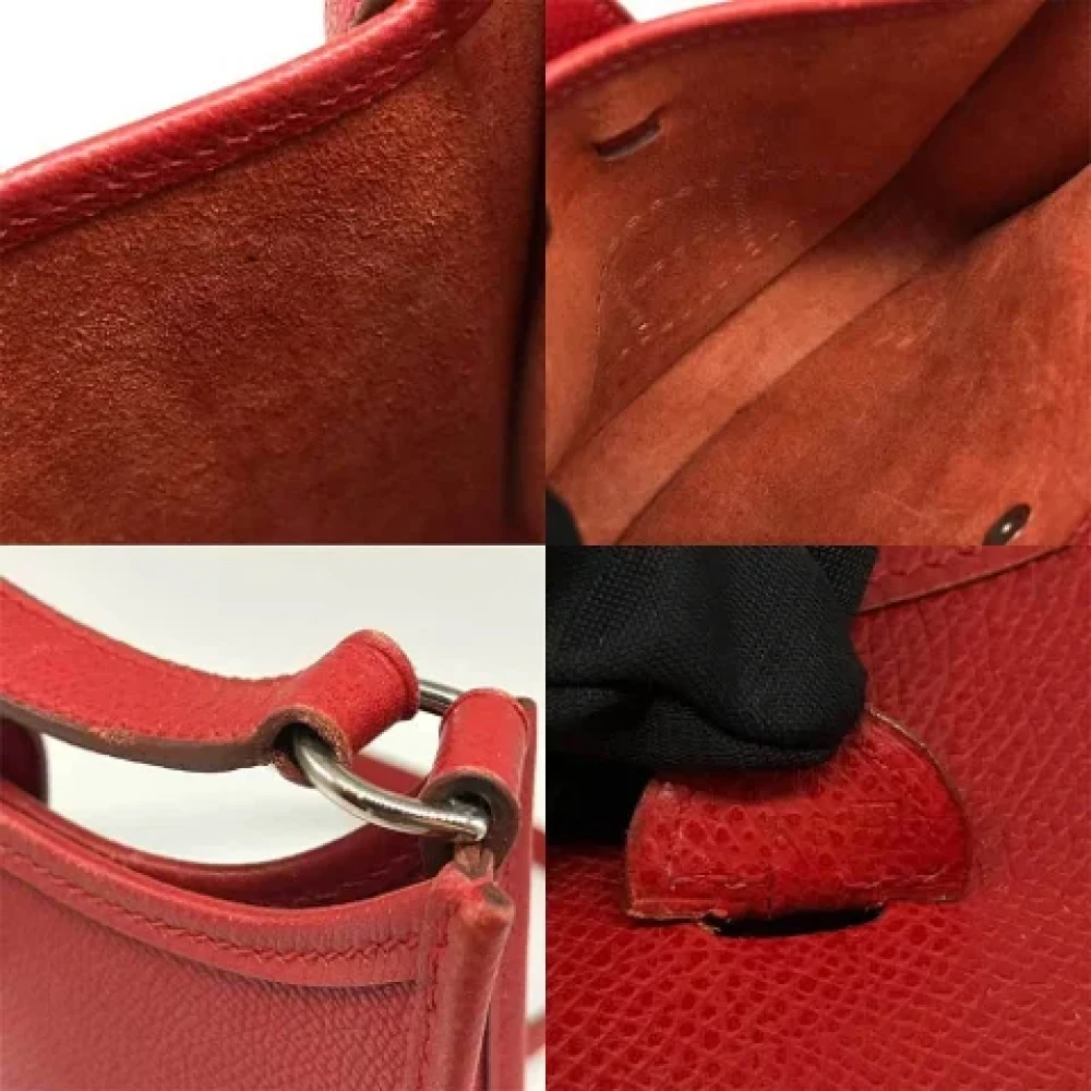 Hermès Vintage Pre-owned Fabric shoulder-bags Red Dames