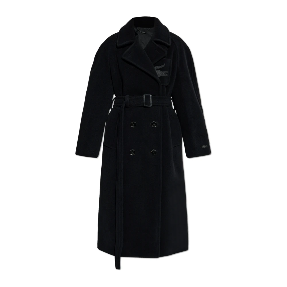 Lacoste Wollen jas Black Dames