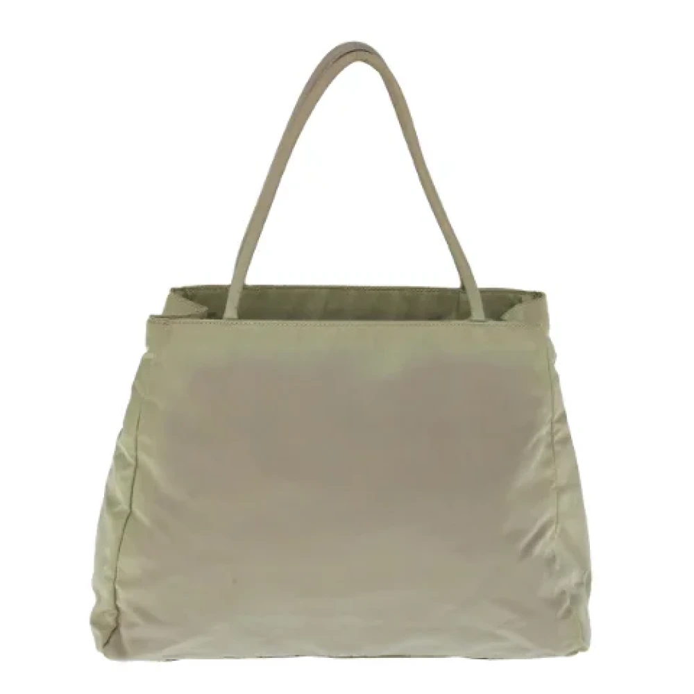 Prada Vintage Pre-owned Nylon handbags Beige Dames