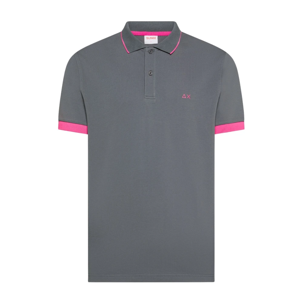 Sun68 Men's Gray Polo Shirts, 3XL, Polo