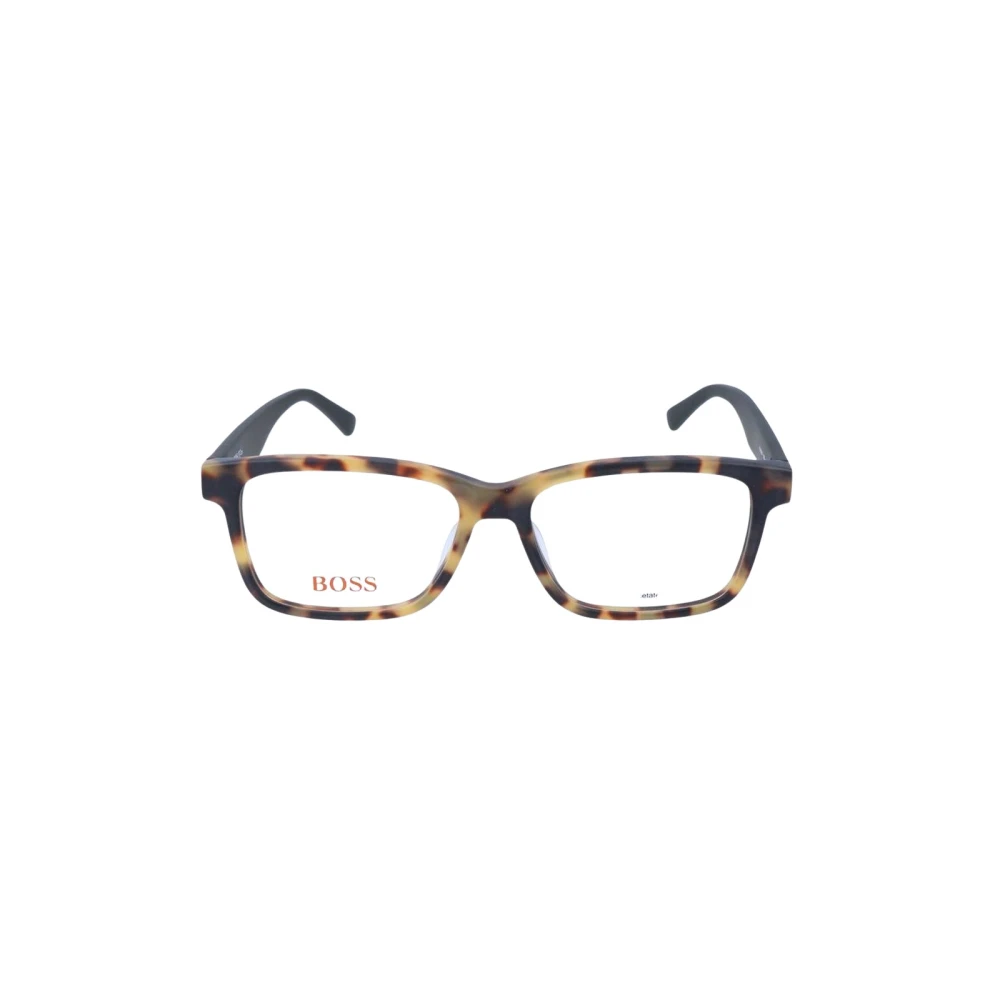 Hugo Men's Brown Acetate Full Rim Square Eyeglasses