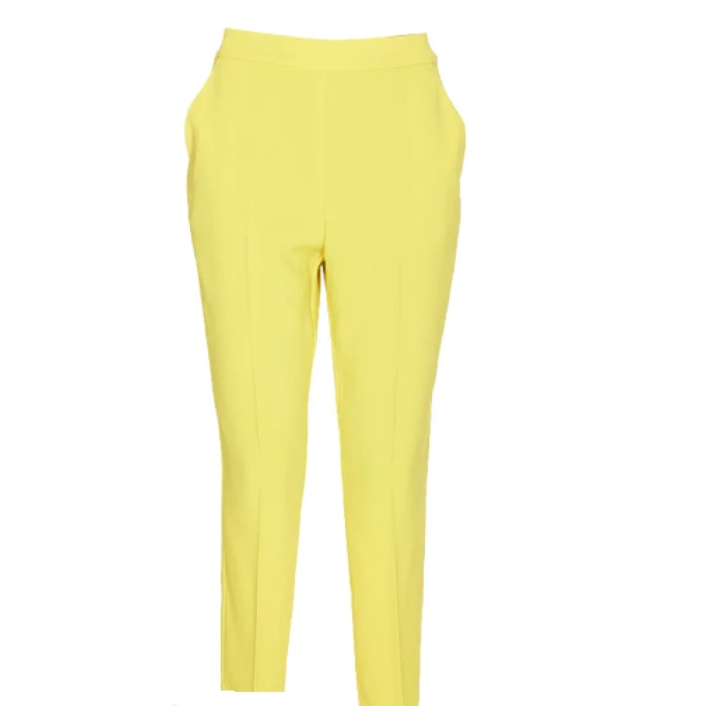 Pinko Cropped Trousers Yellow Dames