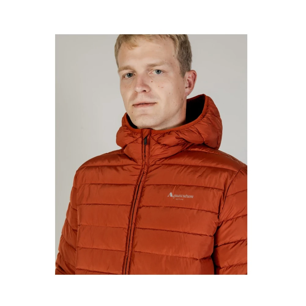 Aquascutum Stijlvolle Cappuccio Bomberjas Red Heren
