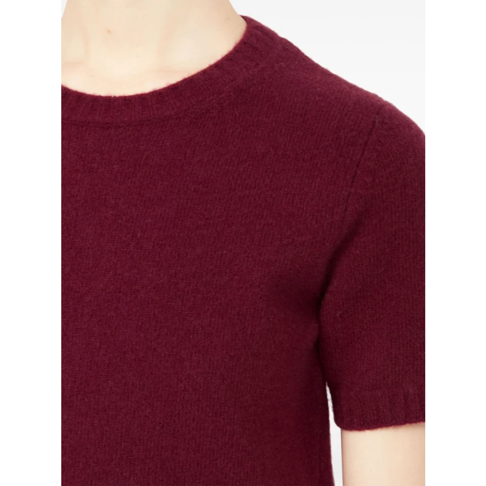 Maison Margiela Bordeaux Wollen Trui Red Dames