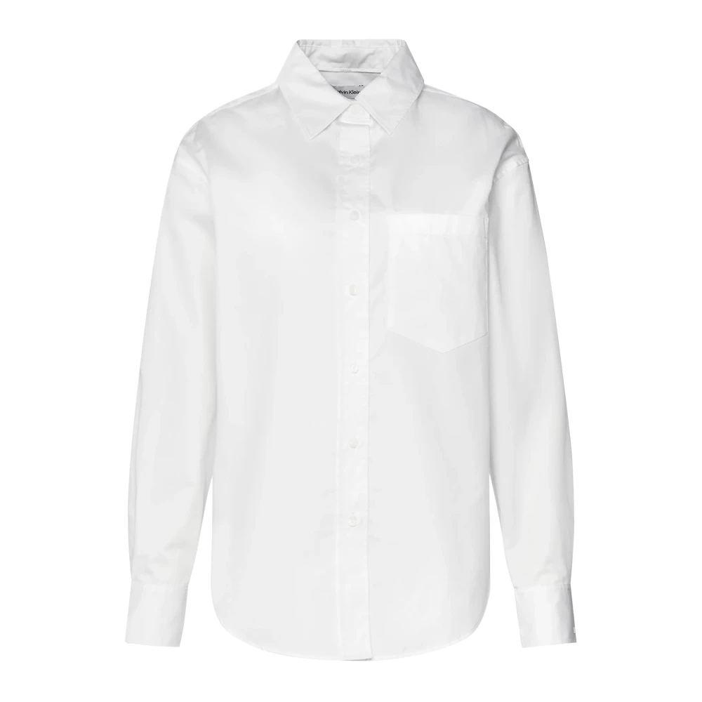 Calvin Klein Ontspannen katoenen overhemd White Dames