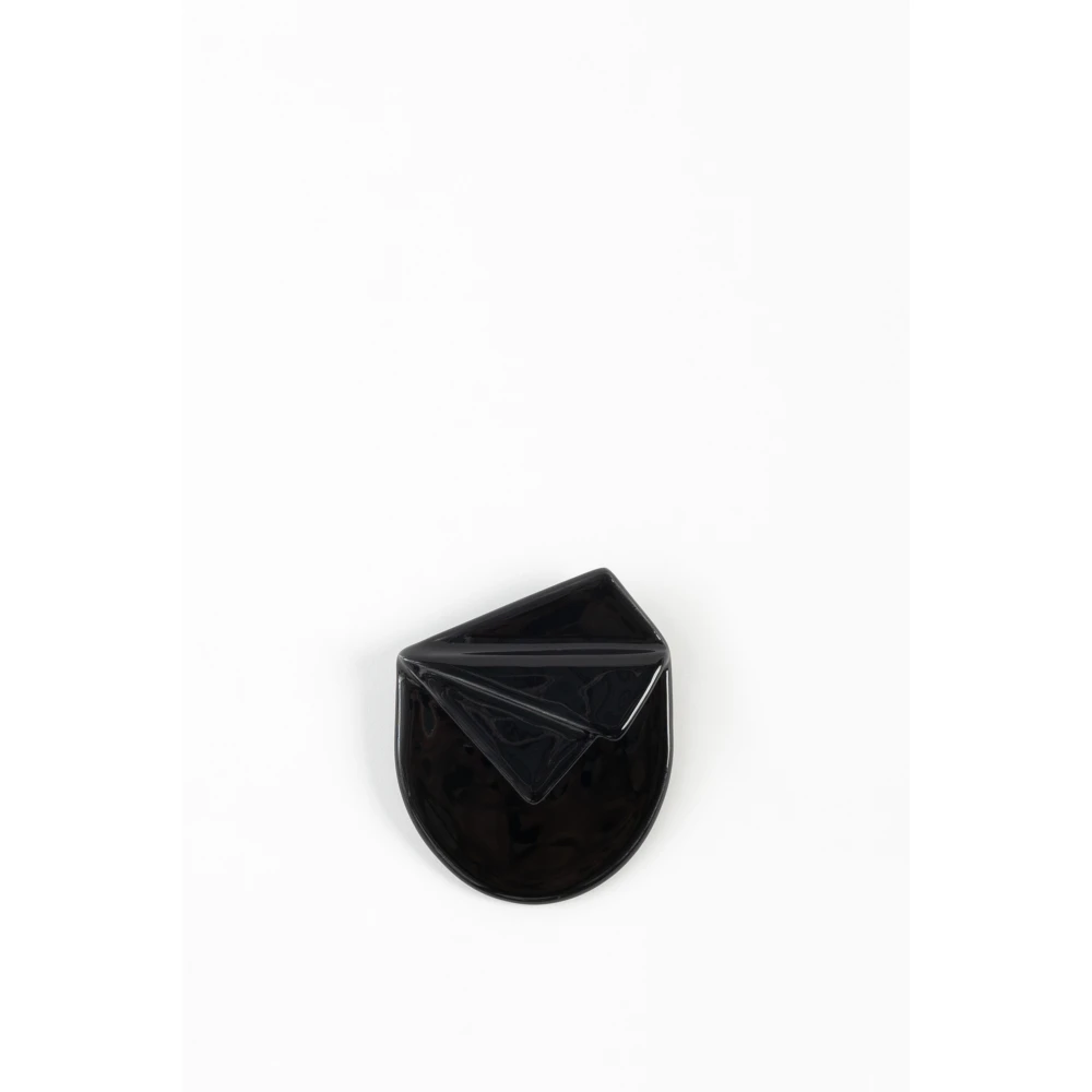 Corsinelabedoli Men's Black Clutches, One Size, Ceramic Spillo Closure Pochette