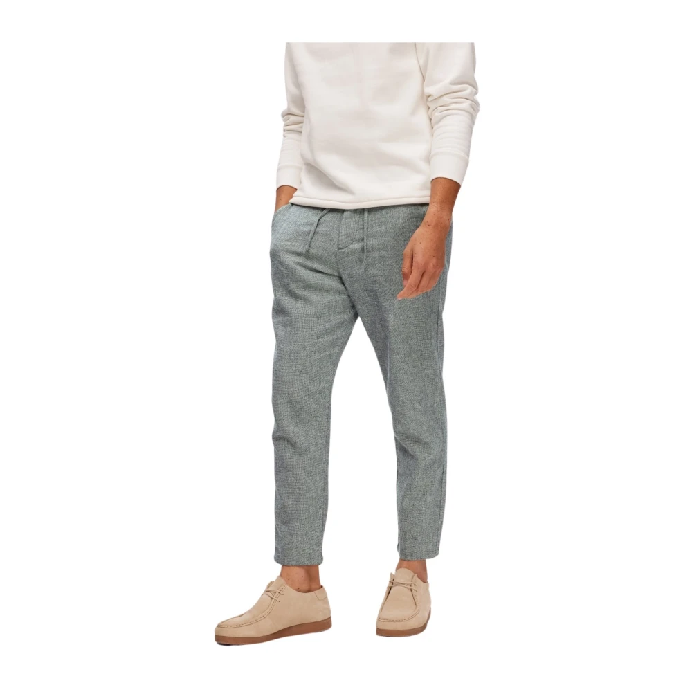 Selected Homme Slimtape Linnen Herenbroek Blue Heren