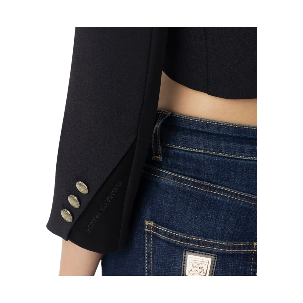 Elisabetta Franchi Stijlvolle Jas voor Vrouwen Black Dames