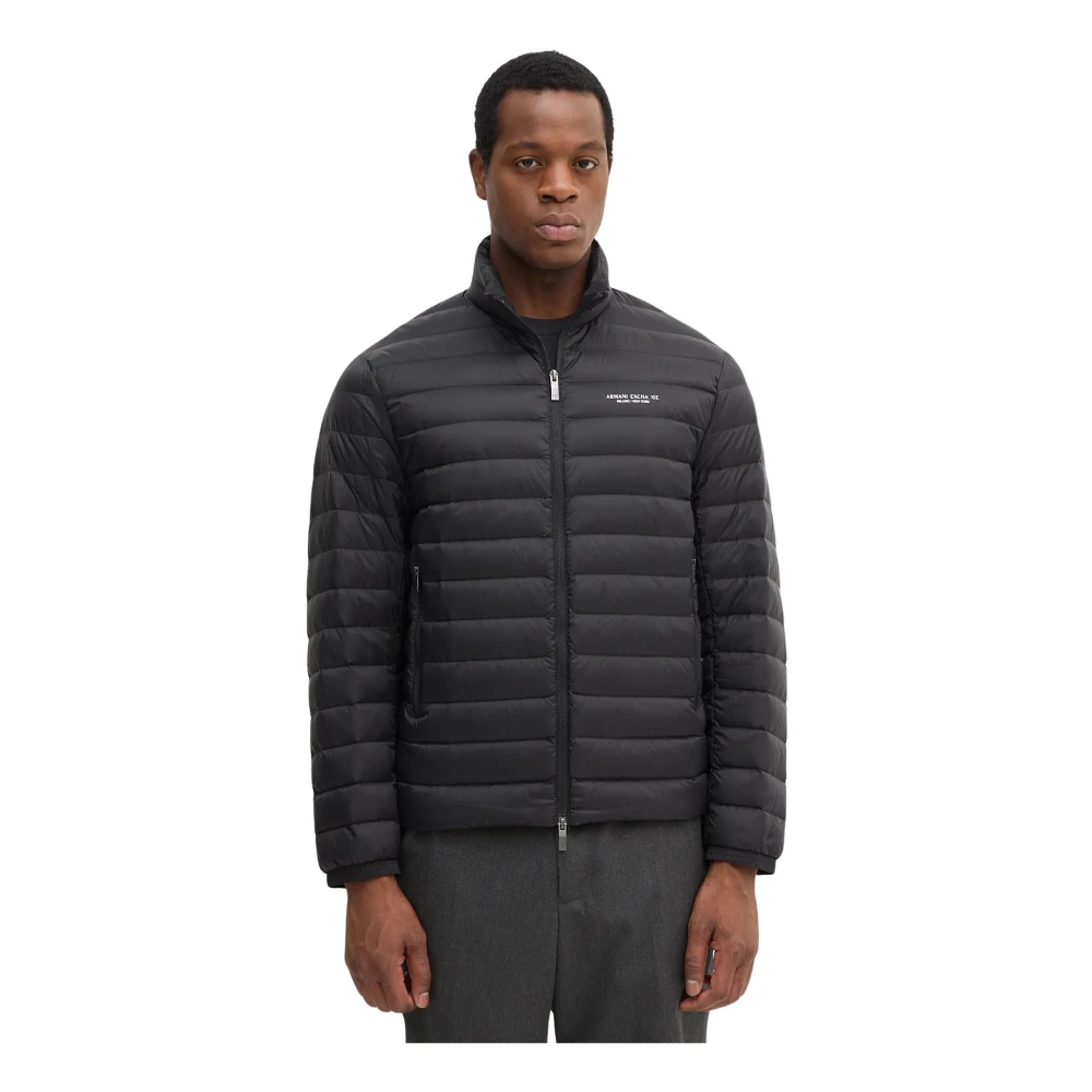 A|X Armani Exchange Herren Schwarz Für Xm001919af16927uc001 Steppjacke Mit Durchgehendem Reißverschluss (L), Lässig, Polyamid - Bild 3