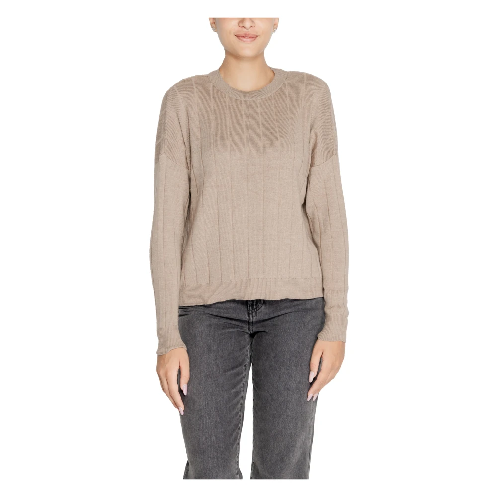 Only Gebreide Trui Collectie: Herfst Winter Beige Dames
