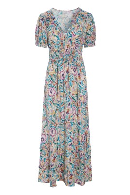 Creme - weisses Sommerkleid mit Knopfleiste // Louis Vuitton