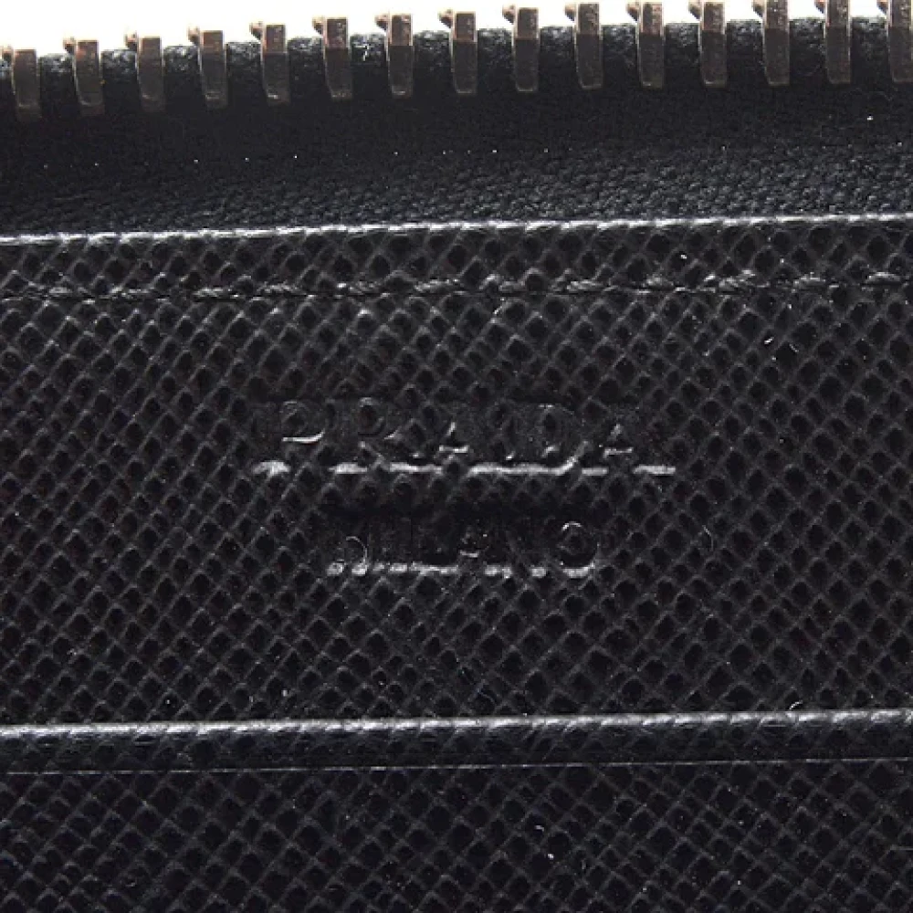 Prada Vintage Pre-owned Leather wallets Black Dames