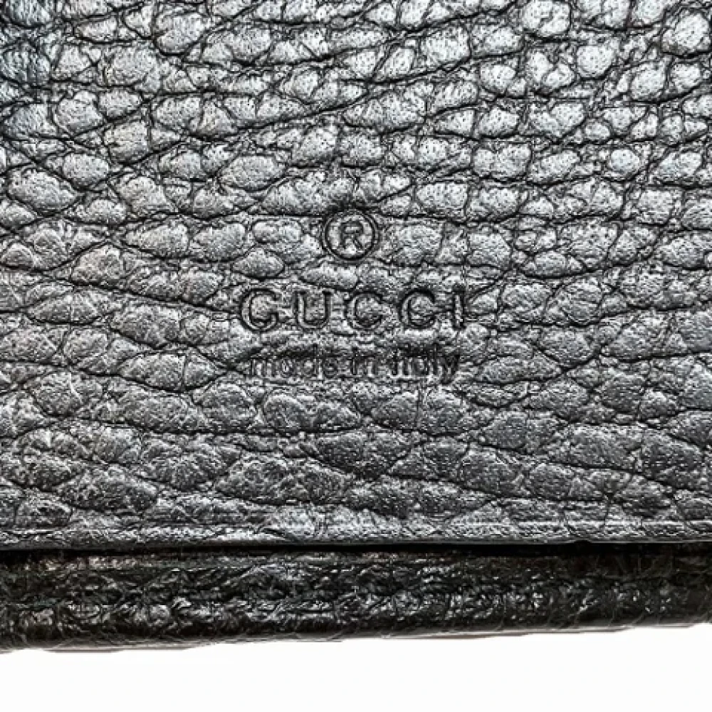 Gucci Vintage Pre-owned Leather key-holders Black Dames