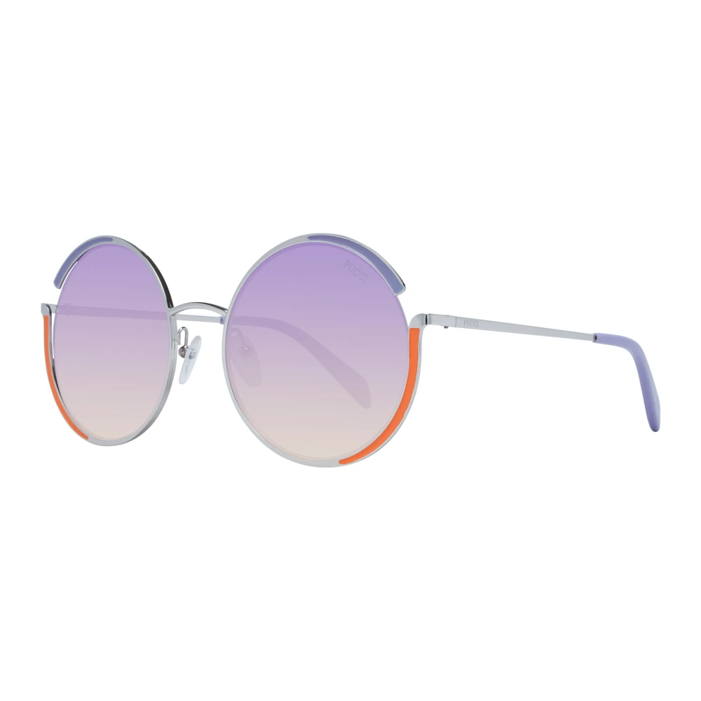 Pucci Women's Gray Multicolor Round Mirrored Sunglasses