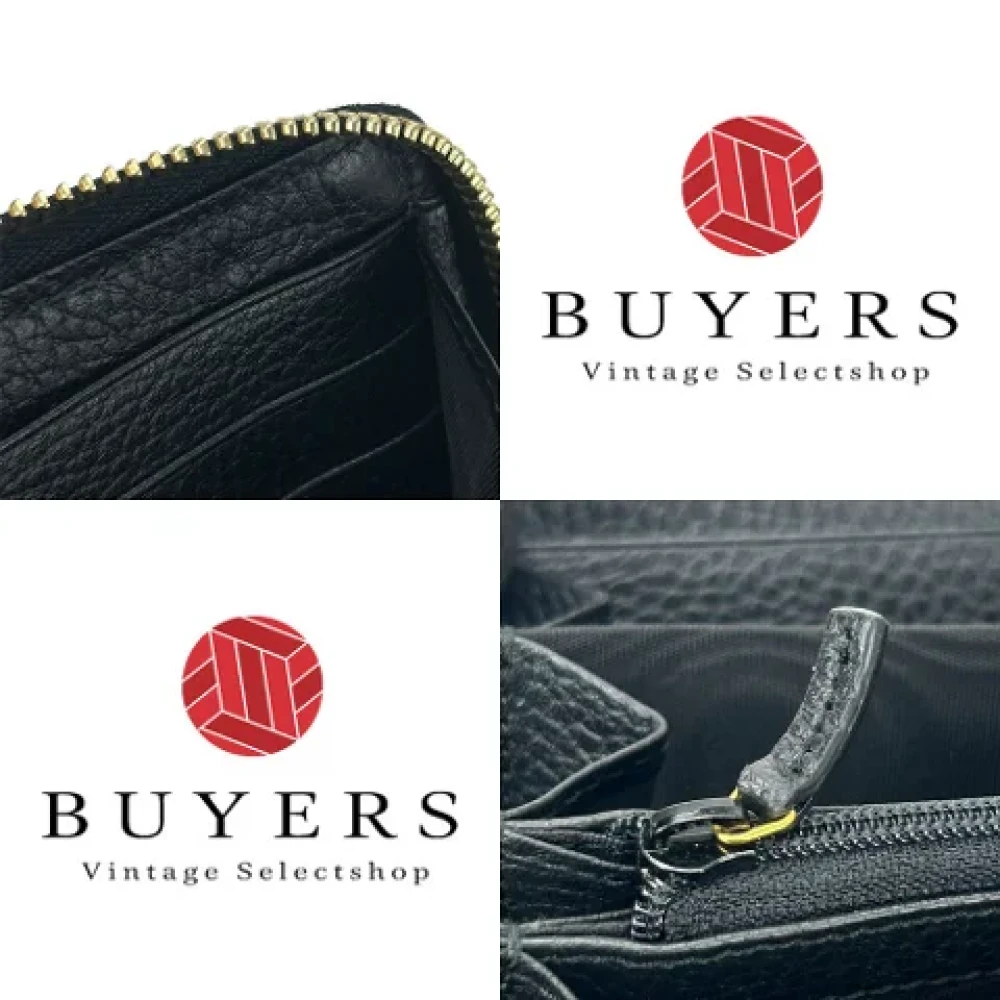Gucci Vintage Pre-owned Leather wallets Black Dames