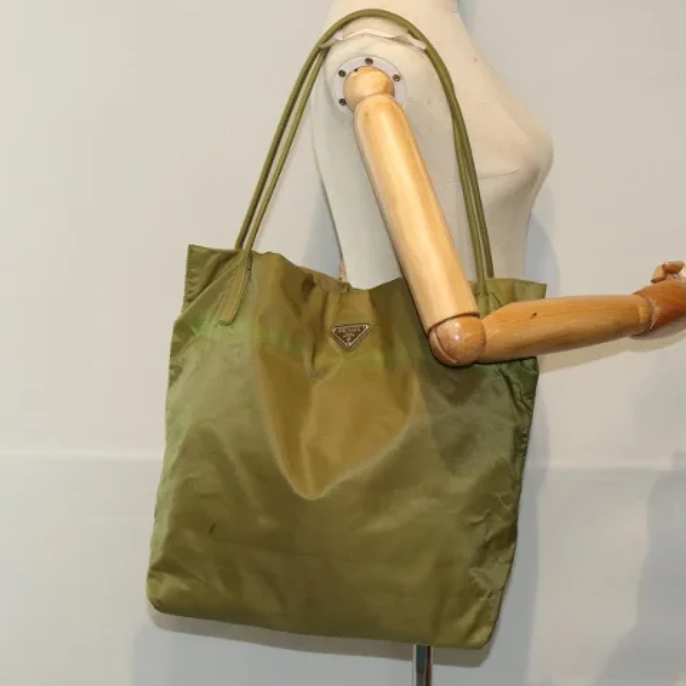Prada Vintage Pre-owned Fabric totes Green Dames