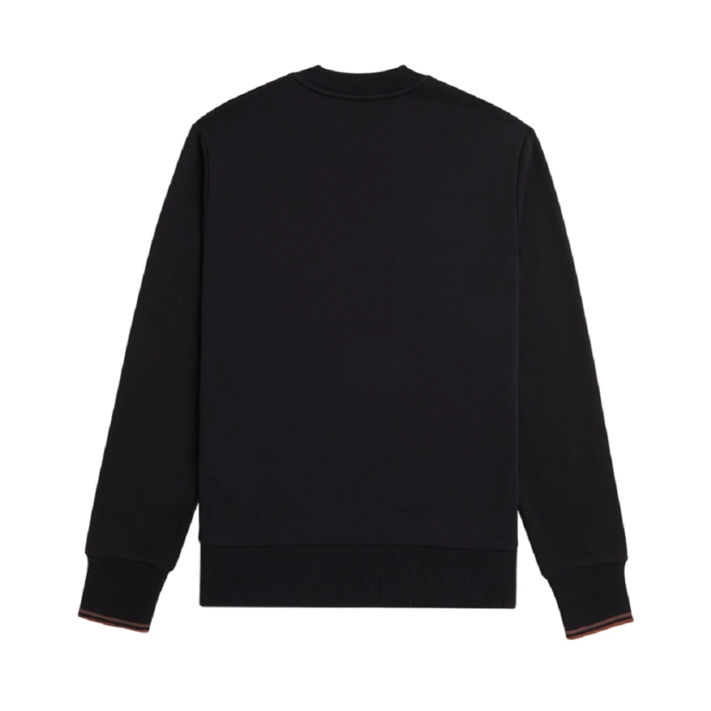 Fred Perry Zwarte Sweatshirt Klassieke Stijl Black Heren